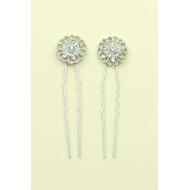 Pinchos de moño plateados Pinchos de moño plateados